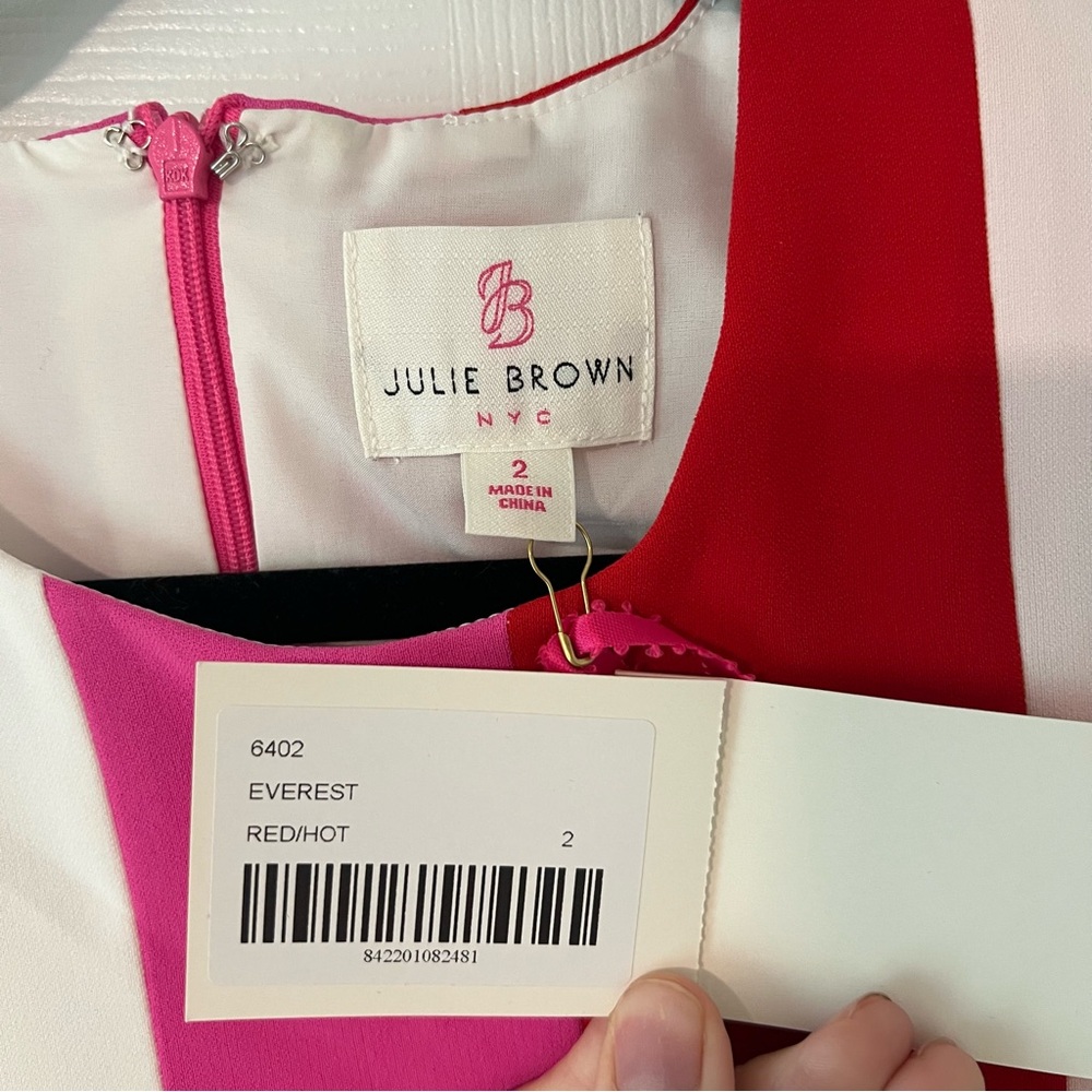 NWT Julie Brown NYC Colorblock Everest Dress Shift Dress, Size 2 - Picture 4 of 6